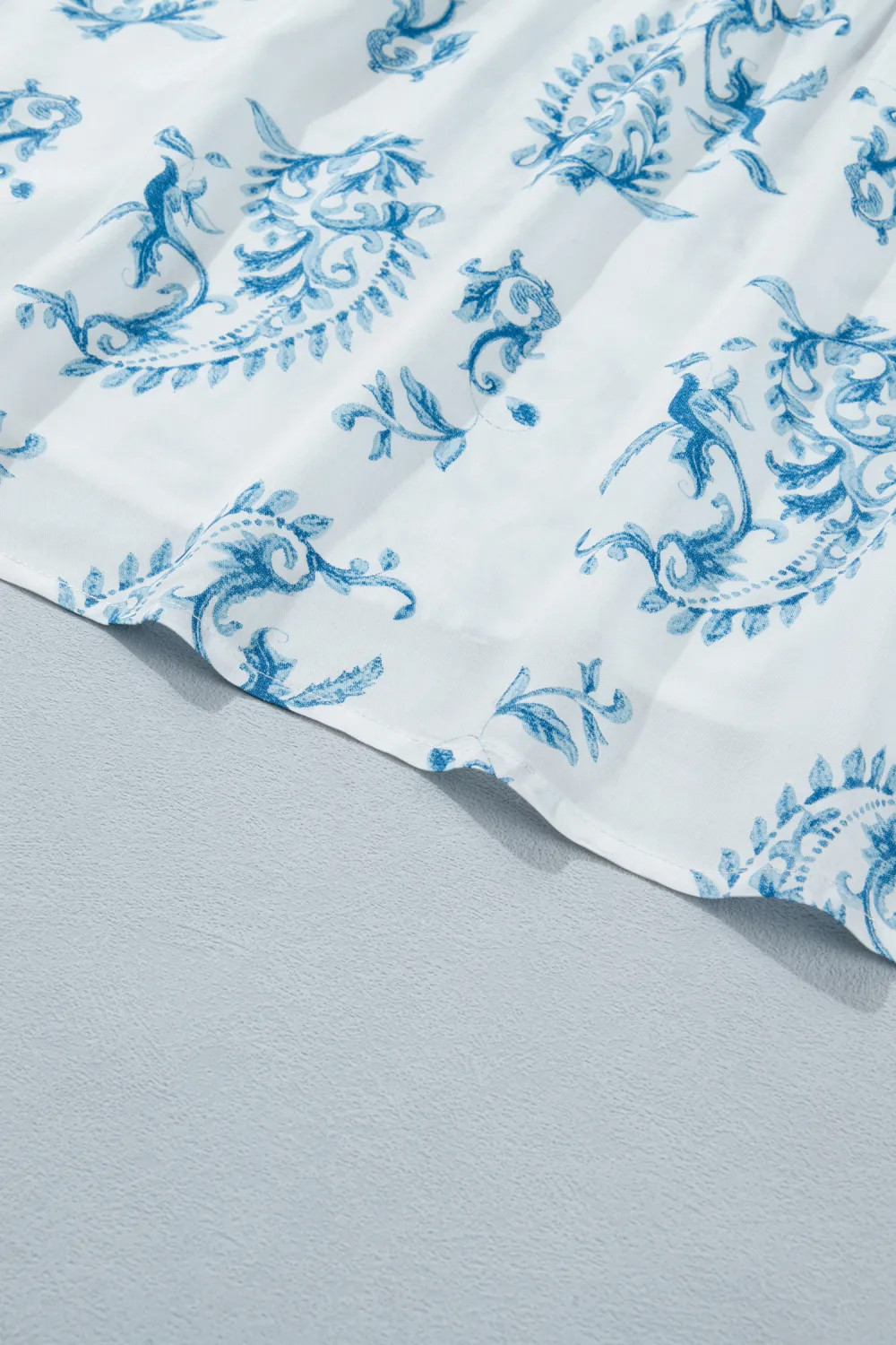 Blue Floral Plus Size Maxi Dress