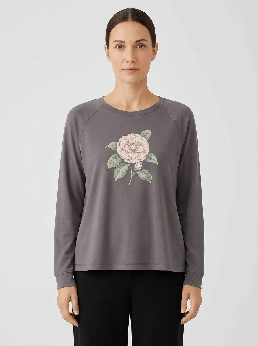 Women's Floral Graphic Raglan Pullover