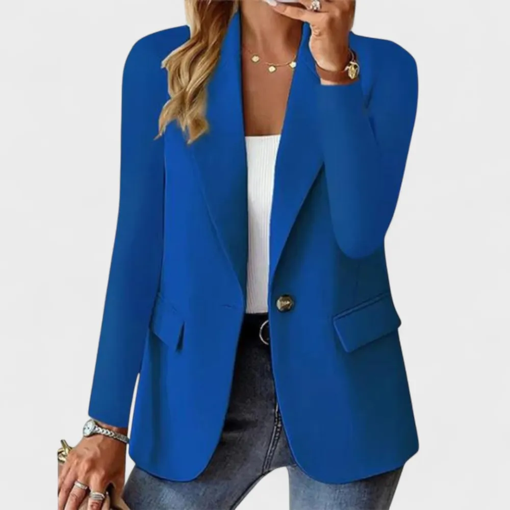 Single Button Button Front Tailored Blazer
