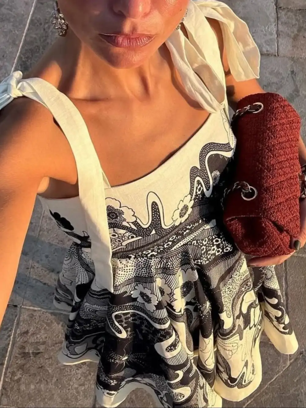 Relaxed Shape Printed Mini Dress