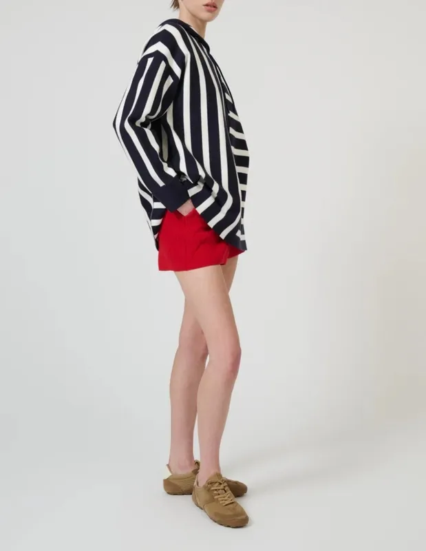 Navy Stripe Hooded Sweater