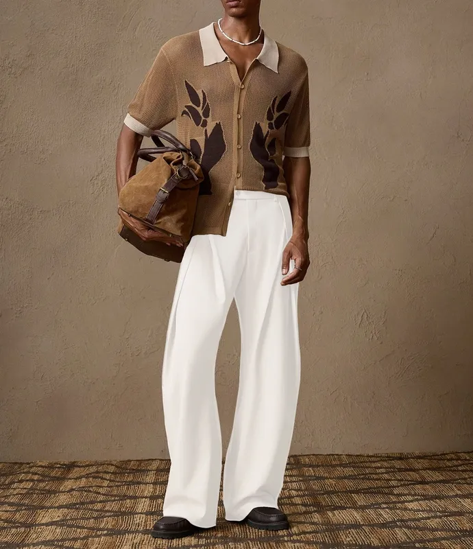 Draped Pleated Trousers