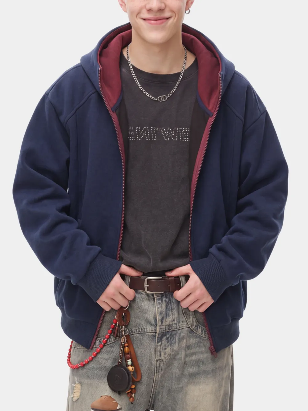 Breathable Hooded Stand Collar Outdoor Utility Jacket