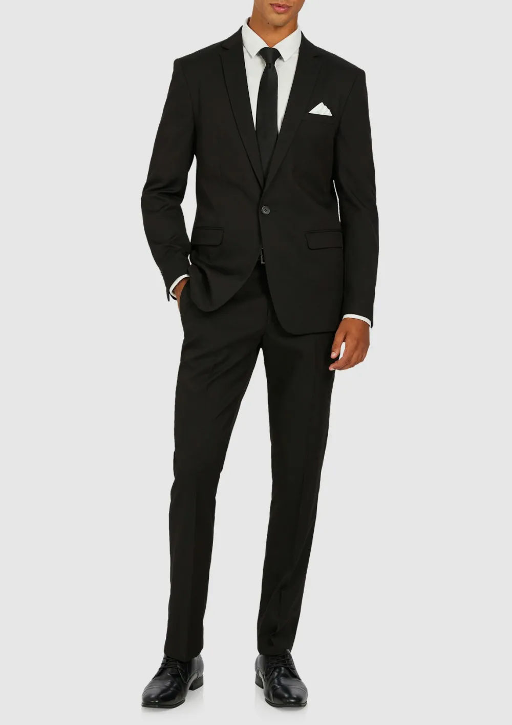 Men's Classic Soft Black Suit