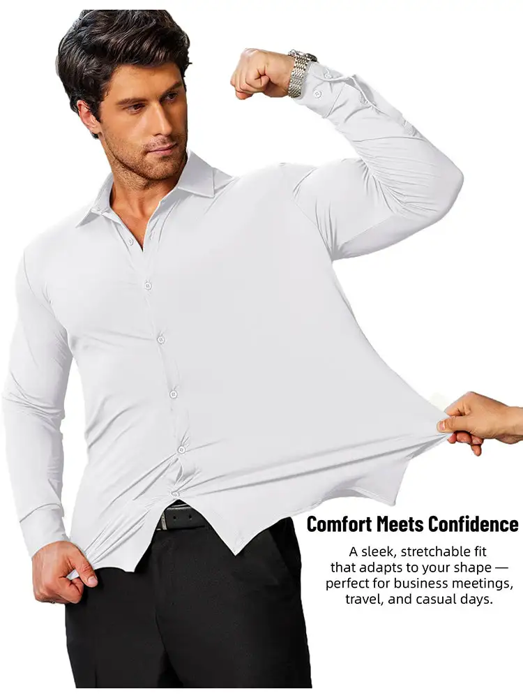 Smooth Weave Formal Cut Dress Shirt