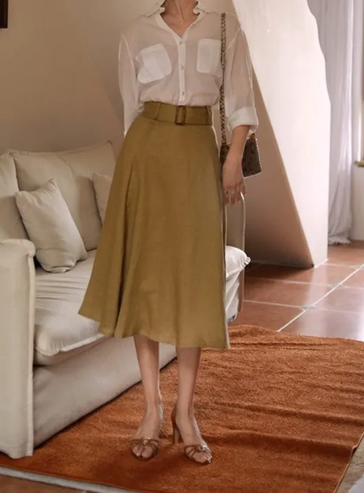 Urban Outing Everyday Casual Linen Skirt