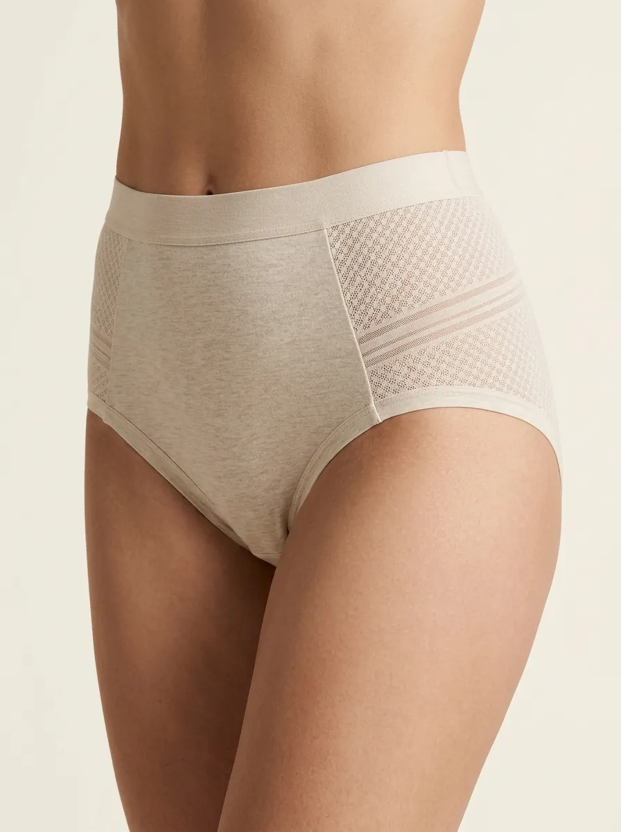 Women's High-Waisted Lace-Trim Panties