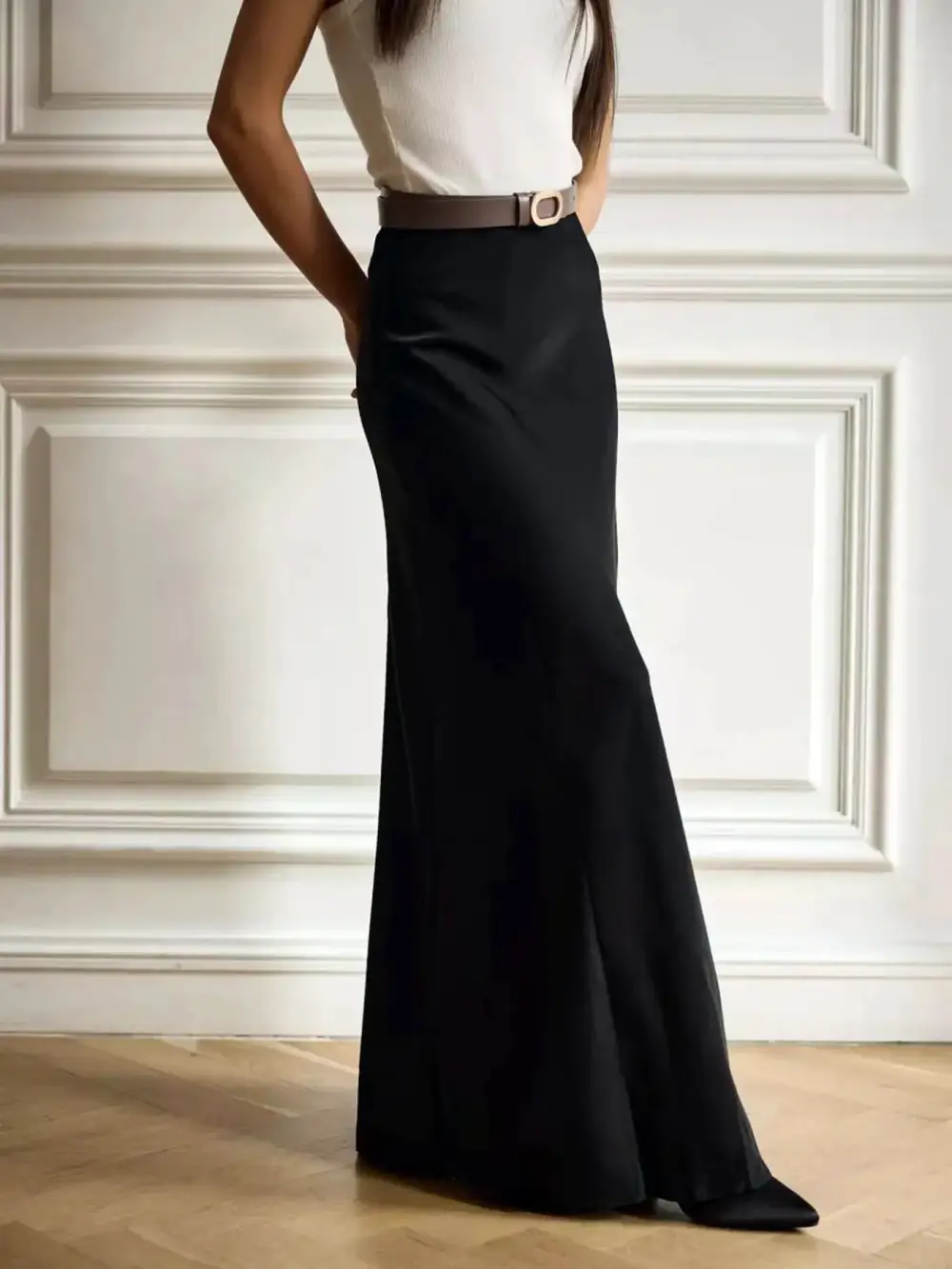 Casual Comfort Waisted Skirt