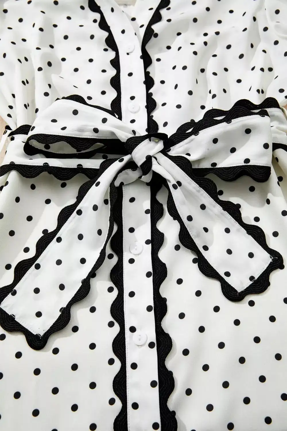 Polka Dot Short Sleeve Midi Dress