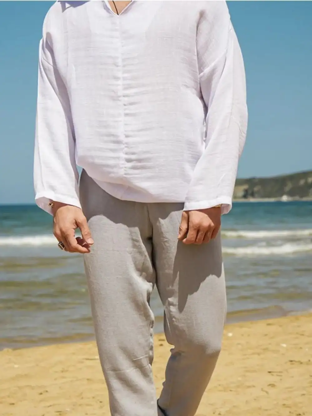 V-Neck Long-Sleeve Top