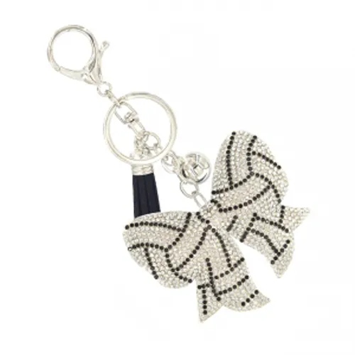 Volleyball Ribbon Charm Keychain