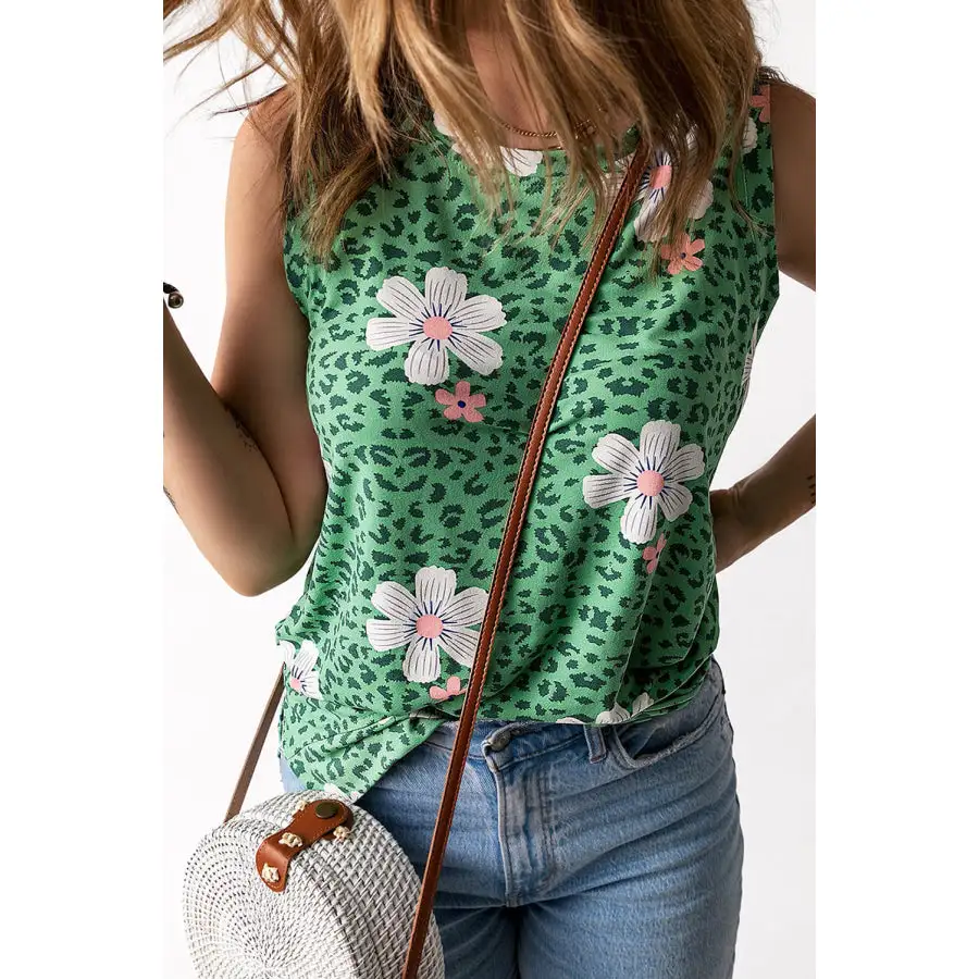 Side Slit Round Neck Tank