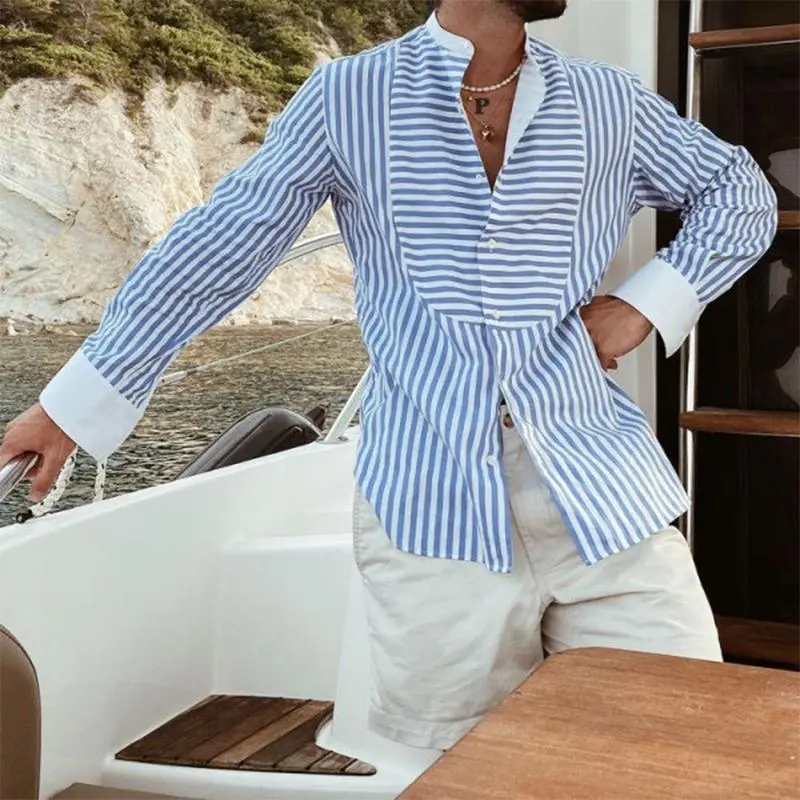 Washed Work Striped Shirt