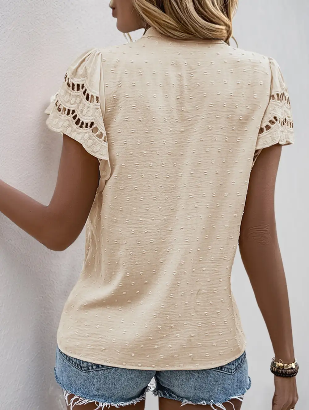 Lounge Lace Detail Ruffle Detail Blouse