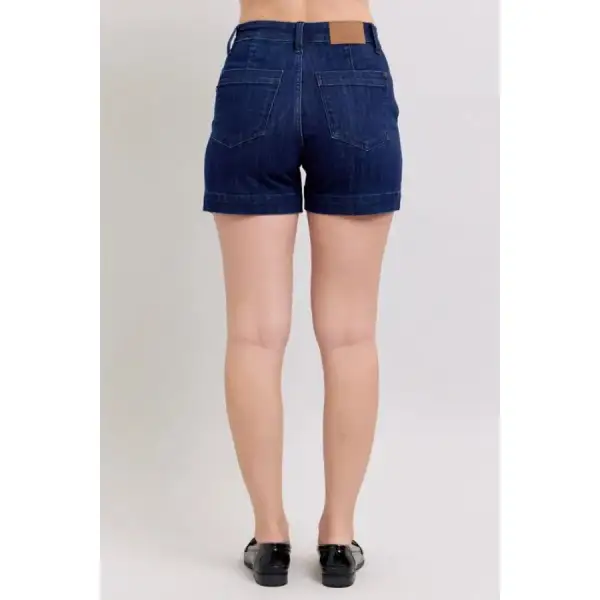 Easygoing High Waist Pocketed Denim Shorts