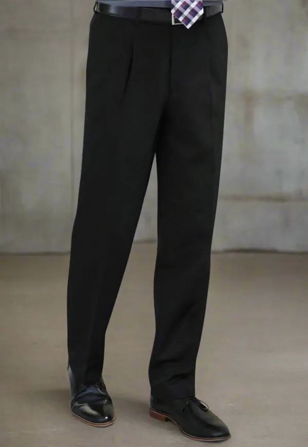 Men's Classic Fit Single Pleat Suit Trousers