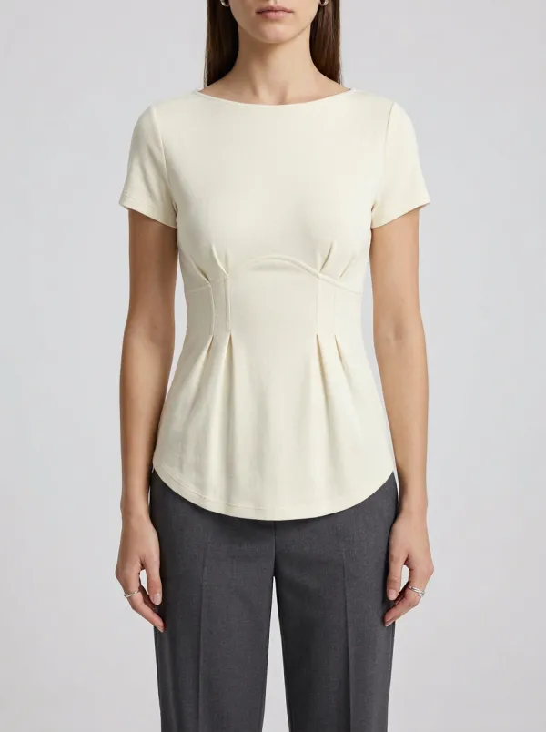 Corset-Style Pleated Fitted Corset-Style Top