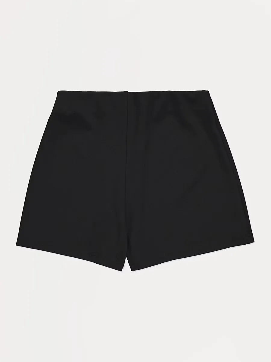 Black Heart Buckle Skort