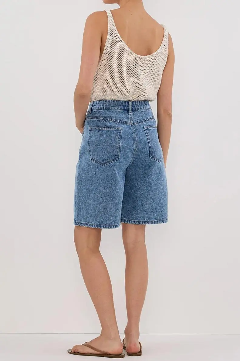 BLUE DENIM SHORT