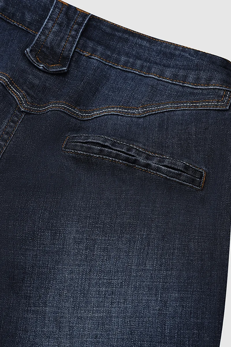 Vintage Rolled Hem Slant Pocket Capri Moto Jeans