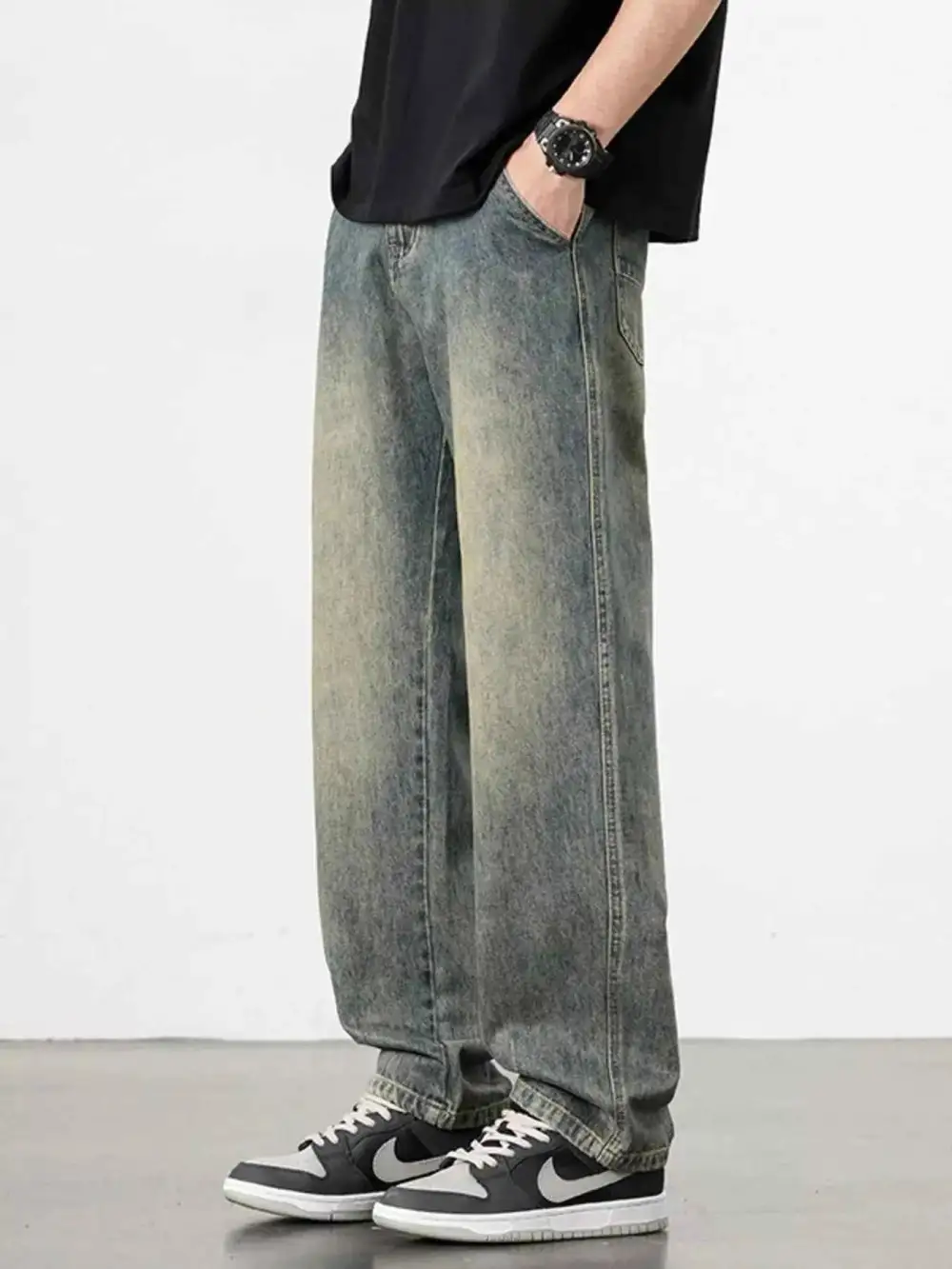 Everyday Washed Wide Leg Relaxed Fit Jeans