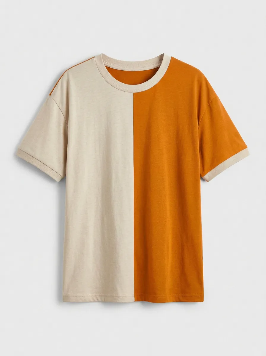 Women's Color-Block Contrast-Trim Crewneck T-Shirt