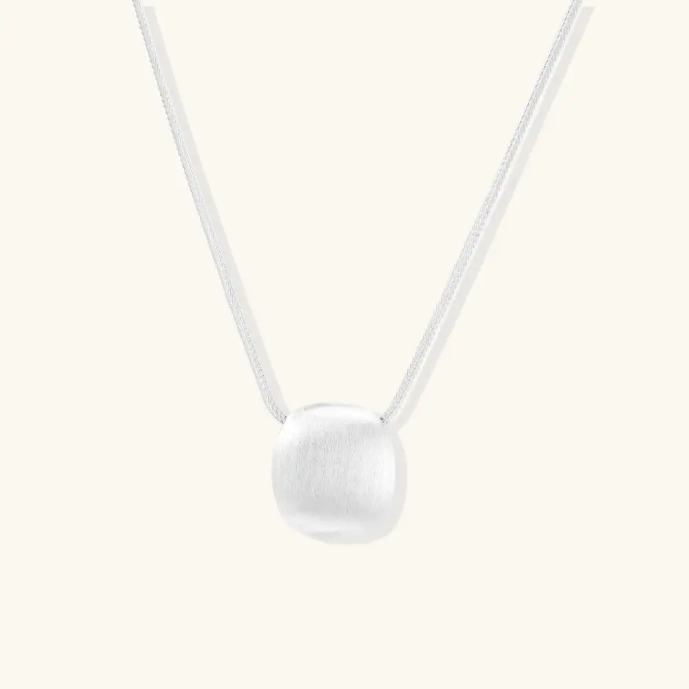 Brushed Disc Necklace