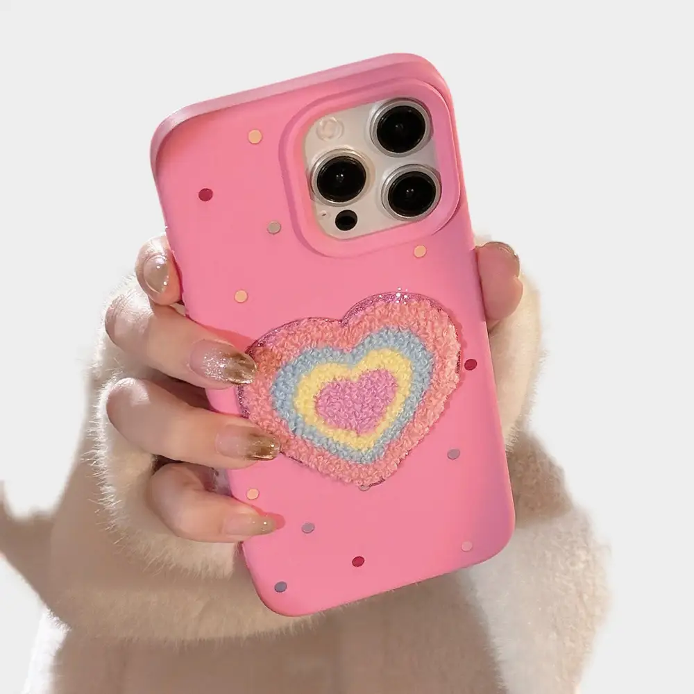 Heart Beaded Wristlet Phone Case