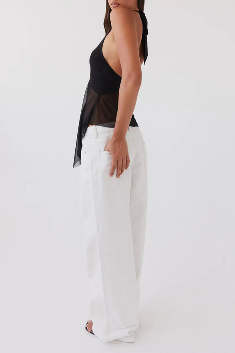 Keanna Low Rise Denim Jeans - Black