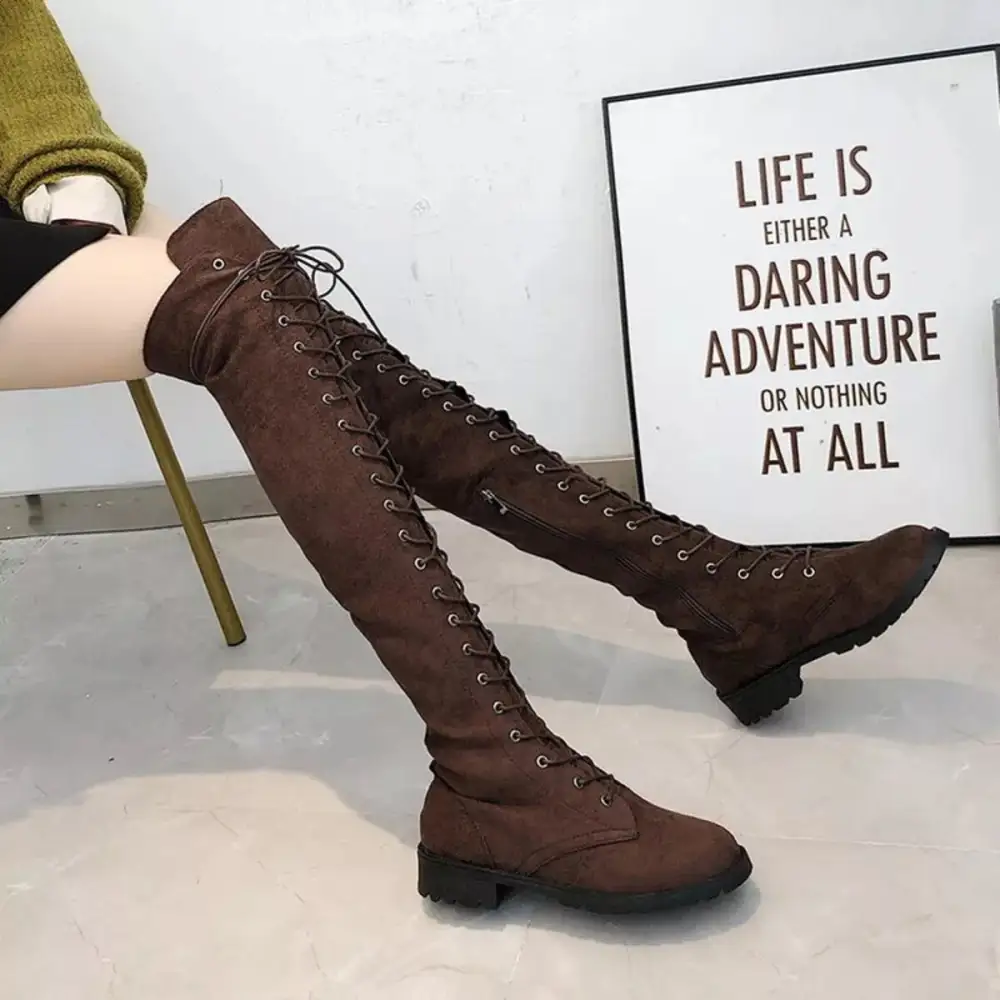 Lace Up Over the Knee Boots