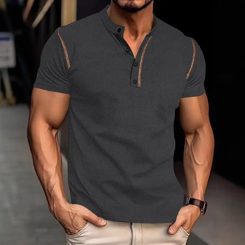 Stand Collar Polo Shirt
