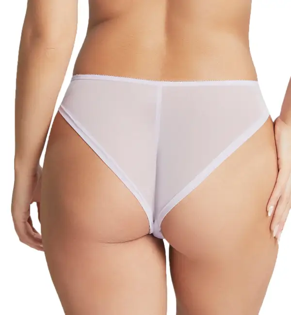 Mid-Rise Lace Brazilian Brief Panty