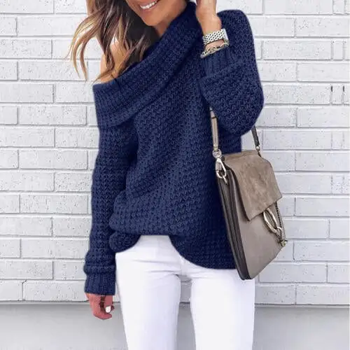 Off Shoulder Openwork Sweater
