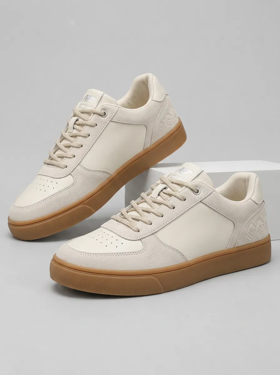 Men's Expressive Casual Minimalist Geometric Embossed Patterned Modern Skate Shoes