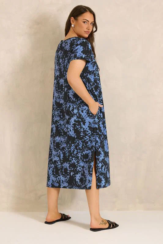 Black Tie Dye Cotton Dress detail 2
