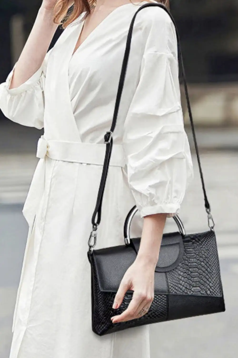 Minimalist Flap Cover Shoulder Bag Soft PU