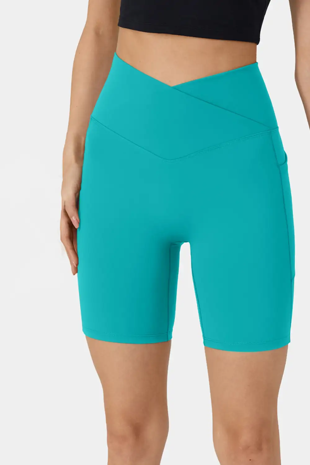 Swimwear Solid Split Pocket Sheath Active Bikinis Bottoms