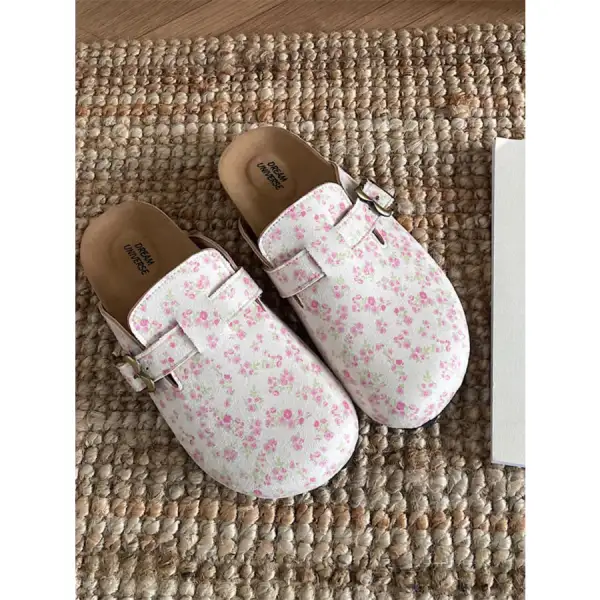 Pattern Round Toe Slip Ons Shoes