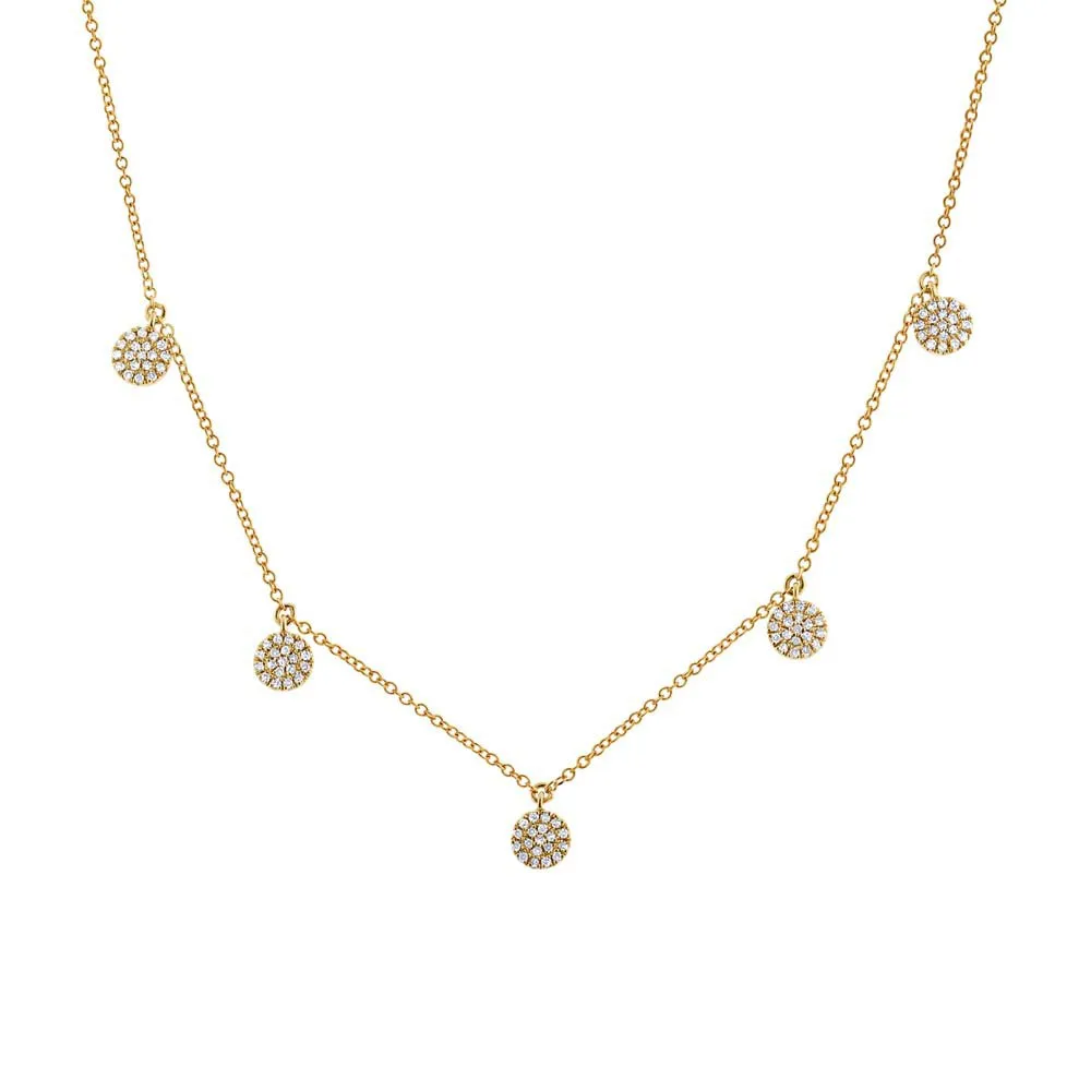 Contemporary Textured Classic Diamond Necklace