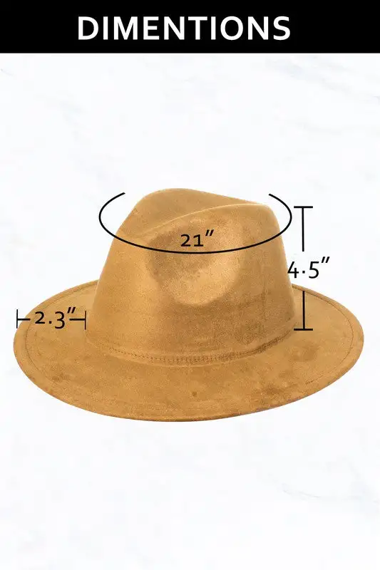 Suede Fedora Regular Peach Top with Turquoise Belt