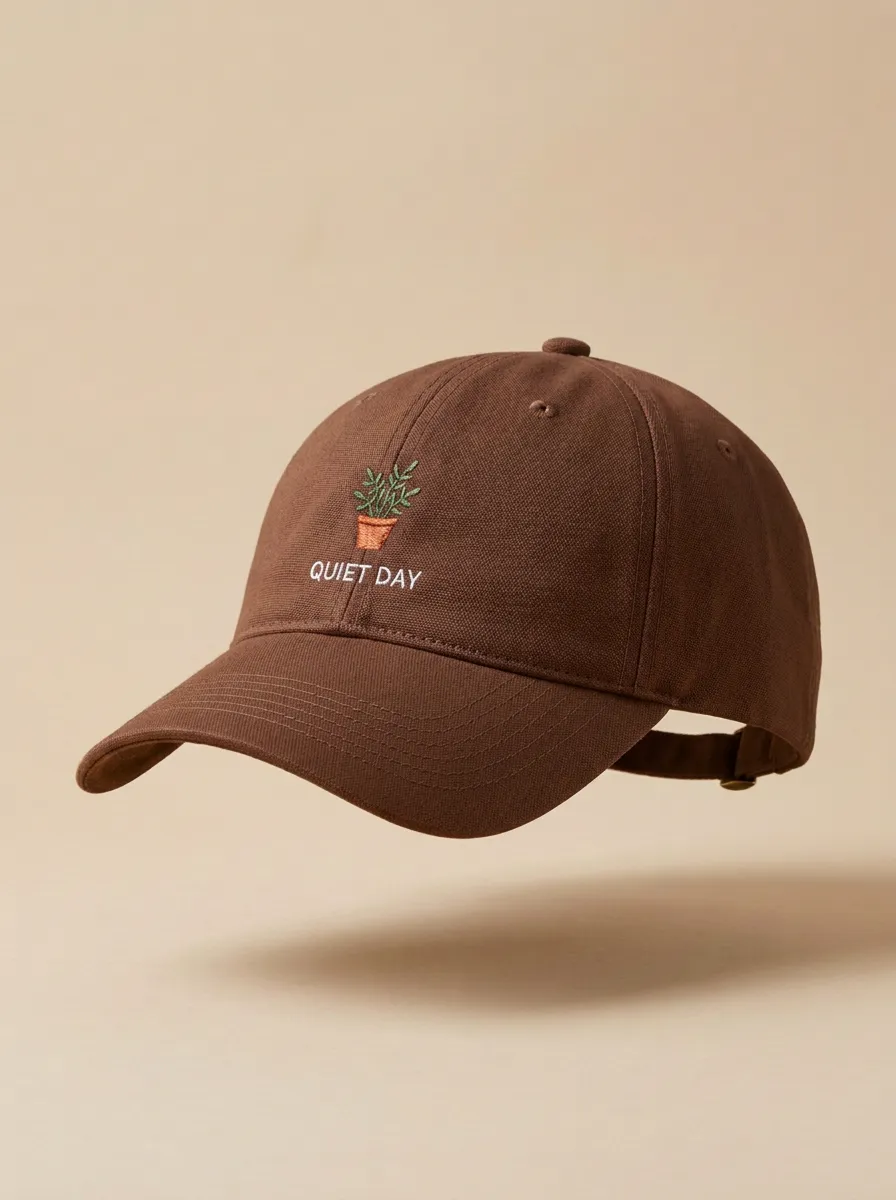 Everyday Plant-Lover Quiet-Day Embroidered Unisex Baseball Cap