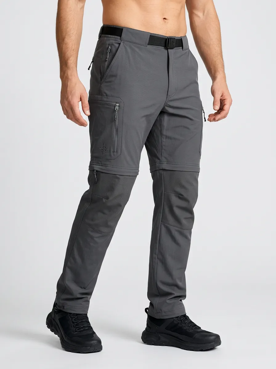 Men's Terrain Trail Compass Graphic Waterproof Zip-Off Tactical Cargo Pants