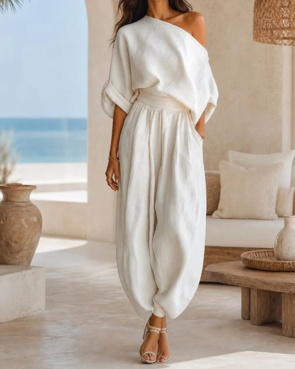 Off-Shoulder Two-Piece Set
