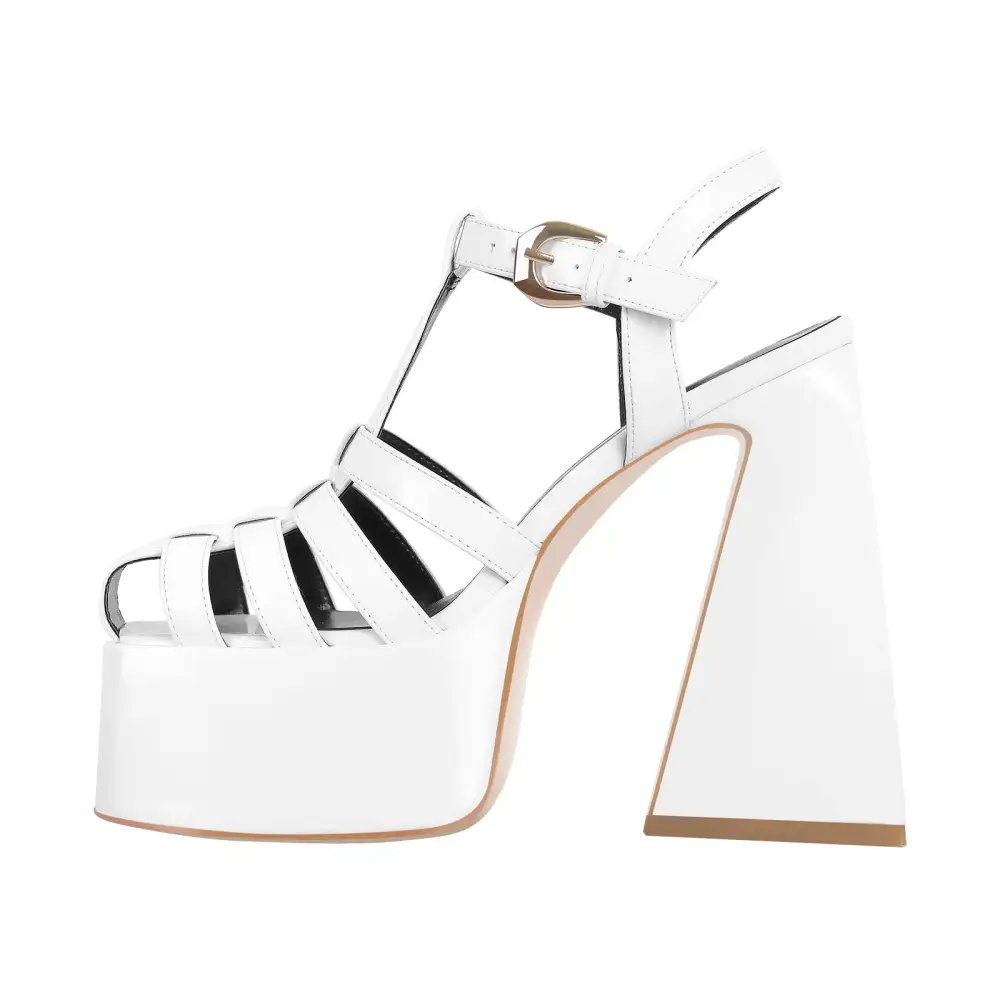 Platform Chunky High Heel Buckle Sandals