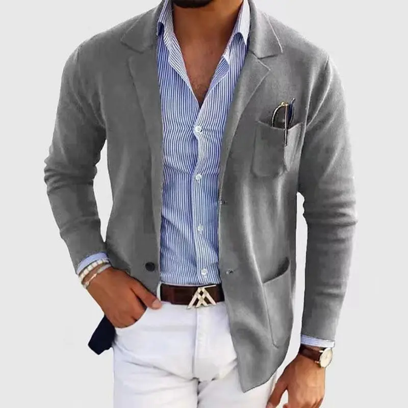 Knit Button Blazer