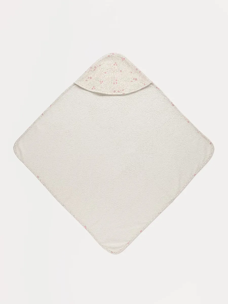 Neutral Ditsy Floral Hooded Towel