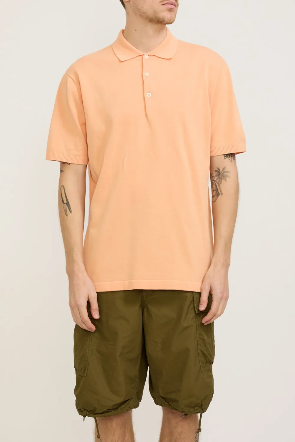 Knit Polo 12G Orange
