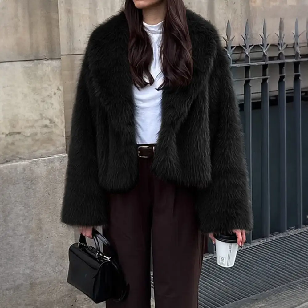 Faux-Fur Relaxed Outerwear Coat
