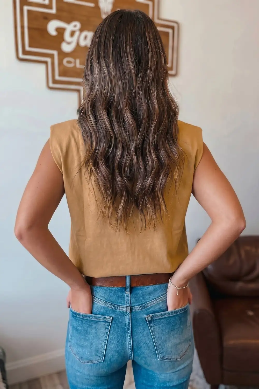 Round-Neck Relaxed Ribbed Tank Top