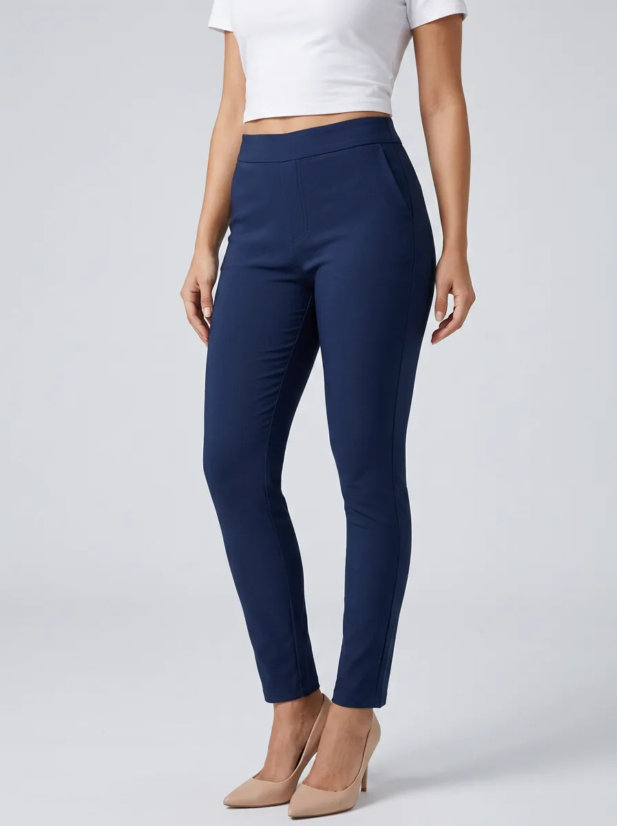 Classic Mid-Rise Women's Stretch Mid-Rise Pants